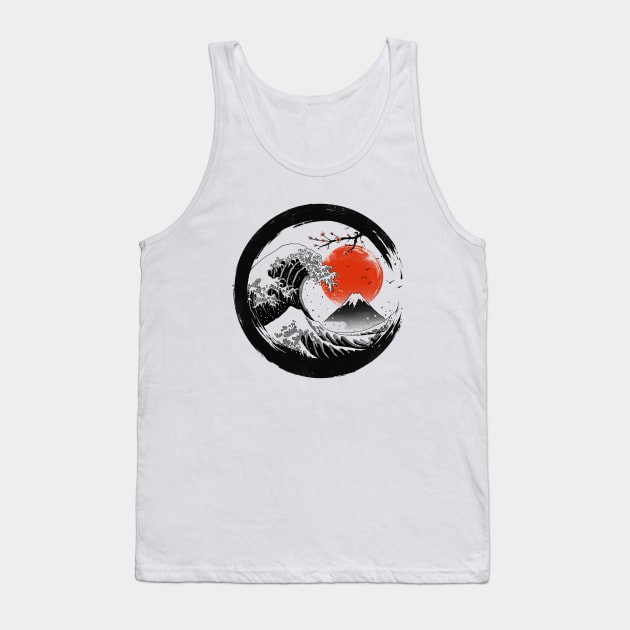 The Great Sumi Wave Tank Top by Vincent Trinidad Art